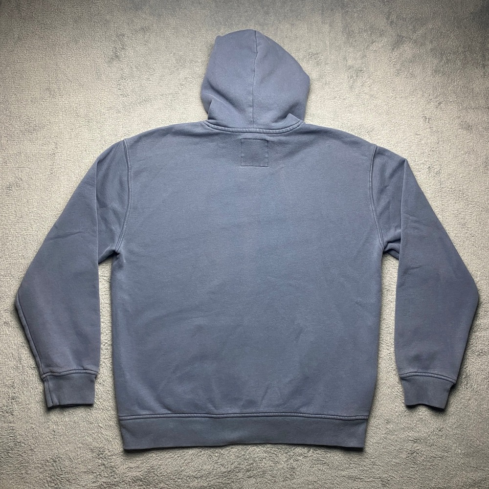 Hollister Hoodie Mens Large Relaxed Fit Blue Gray Fleece Pullover 297 - Picture 2 of 8